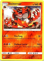 Incineroar 26/149 Reverse Holo Rare Sun & Moon Base Set