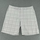 Ben Hogan Golf Shorts Men's Size 40 White Gray Plaid Performance 10in Inseam — photo 1