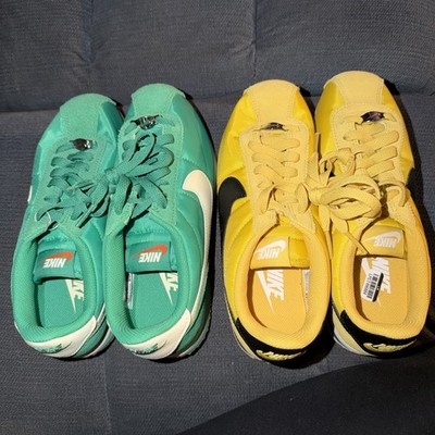 Nike Women s Cortez Size 6. Vivid Sulfur Yellow/Black/White&Stadium Green/White