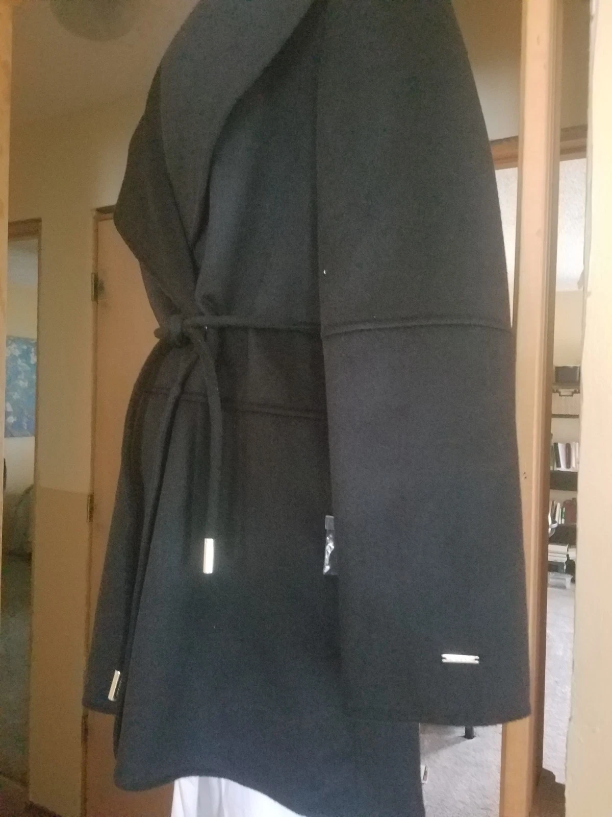 VETEMENTS Giacca cappotto sfoderato misto lana nero Tarahi nuovo taglia small