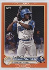 2022 Topps Pro Debut Orange Auto /25 Christian Franklin #PD-144 Auto 0o4t
