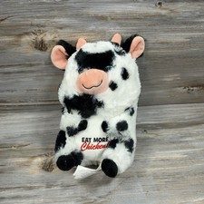 Chick-fil-A Eat More Chicken Plush Cow Advertising Character White Black Pink 8