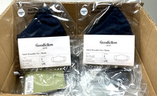 Case Of Goodfellow Adult L/XL Black/Gray Reusable Face Masks 48 Masks New w/w/c