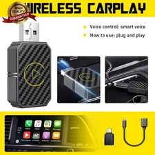 Mini Wireless CarPlay Adapter For Apple Plug & Play Low Latency Converts Wired