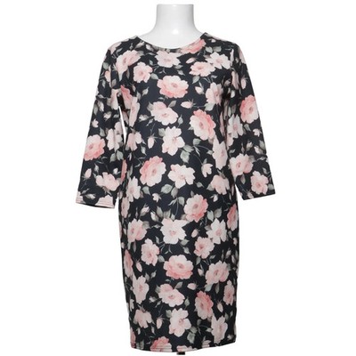 Ichi, Kleid, Größe: S, Schwarz/Pink/Mehrfarbig, Elasthan/Polyester, Blumen #f6u