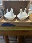 Vintage Indiana Glass White Milk Glass Hen on Nest Dish – 7” Covered Chicken