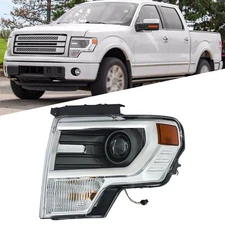 Chrome HID Front Headlight Headlamp Fit For Ford F150 2013-2014 Left/Driver Side
