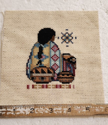 Komplette indianische fertige Kreuzstich Stickerei Quadrat Patch 5x5" - Bild 2 von 3