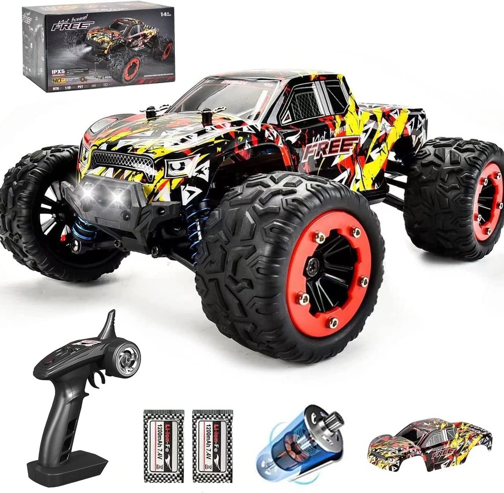 1:18 Scale 4x4 High-Speed RC Car 40+km/h Waterproof Off-Road Remote Control Vehicle