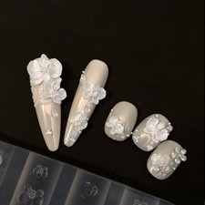 3D Phalaenopsis Flower Silicone Nail Mold DIY Design Manicure Carving Mold A2