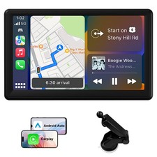 7" Double Din Car Stereo - Wireless Carplay, Android Auto, Bluetooth 5.0, FM, US
