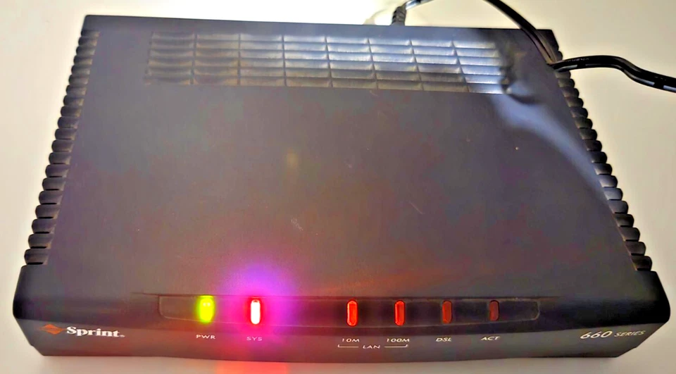 UNTESTED Sprint SP-660ME-61 ADSL Modem, Genuine Sprint 660 Modem, Powers Up - Image 2 of 4