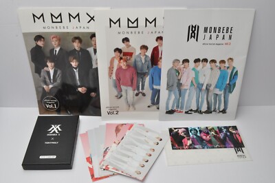 Monsta X Official Fanclub Magazine Vol.1,2,3 & 16 Postkarten, Sticker Set Mon...