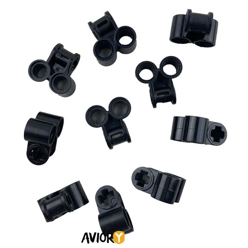 LEGO 87745 Black Technic Pin Connector Round Curved with Fin and