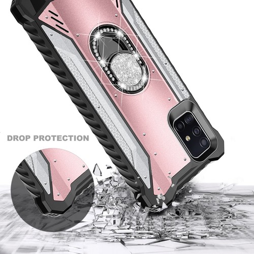 For Samsung Galaxy A51 5G Case Full Body Ring Stand Phone Cover + Tempered Glass - 第 32/37 張圖片