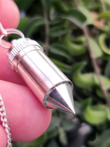 Metal Pendulum Dowsing Professional Divination Secret Chamber Wish & Velvet Bag - Picture 18 of 19