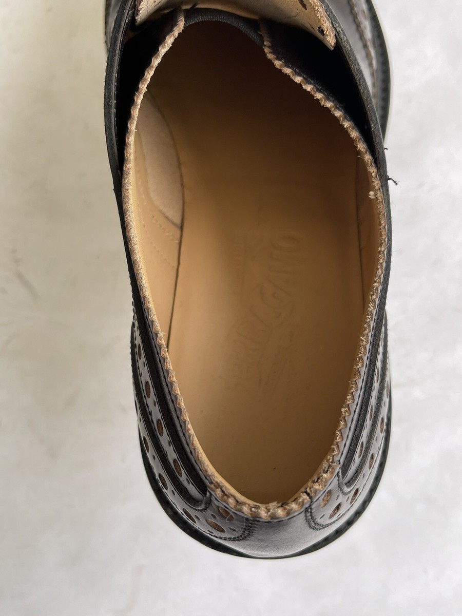 Salvatore Ferragamo Tramezza Men's Brown Leather Wingtip