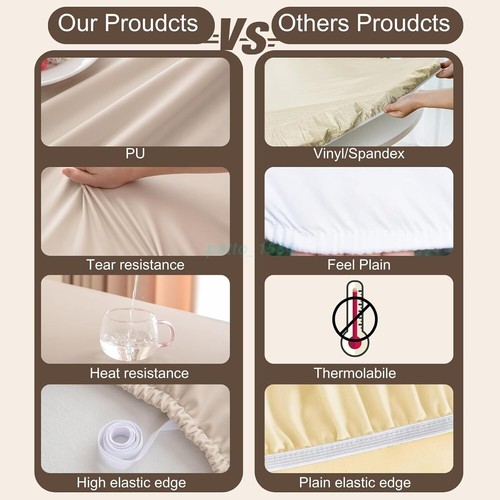 PU Leather Tablecloth Waterproof Table Cover Stain-Resistant Wipeable Protector - Picture 10 of 22