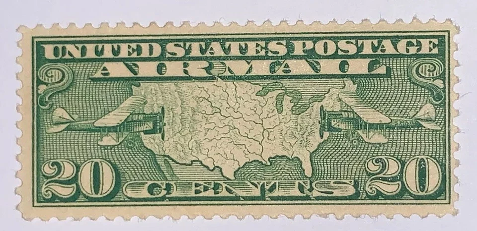 TRAVELSTAMPS: 1926-30 US Stamps Scott # C9 Map of U.S mint Original Gum Hinged - Image 2 of 4