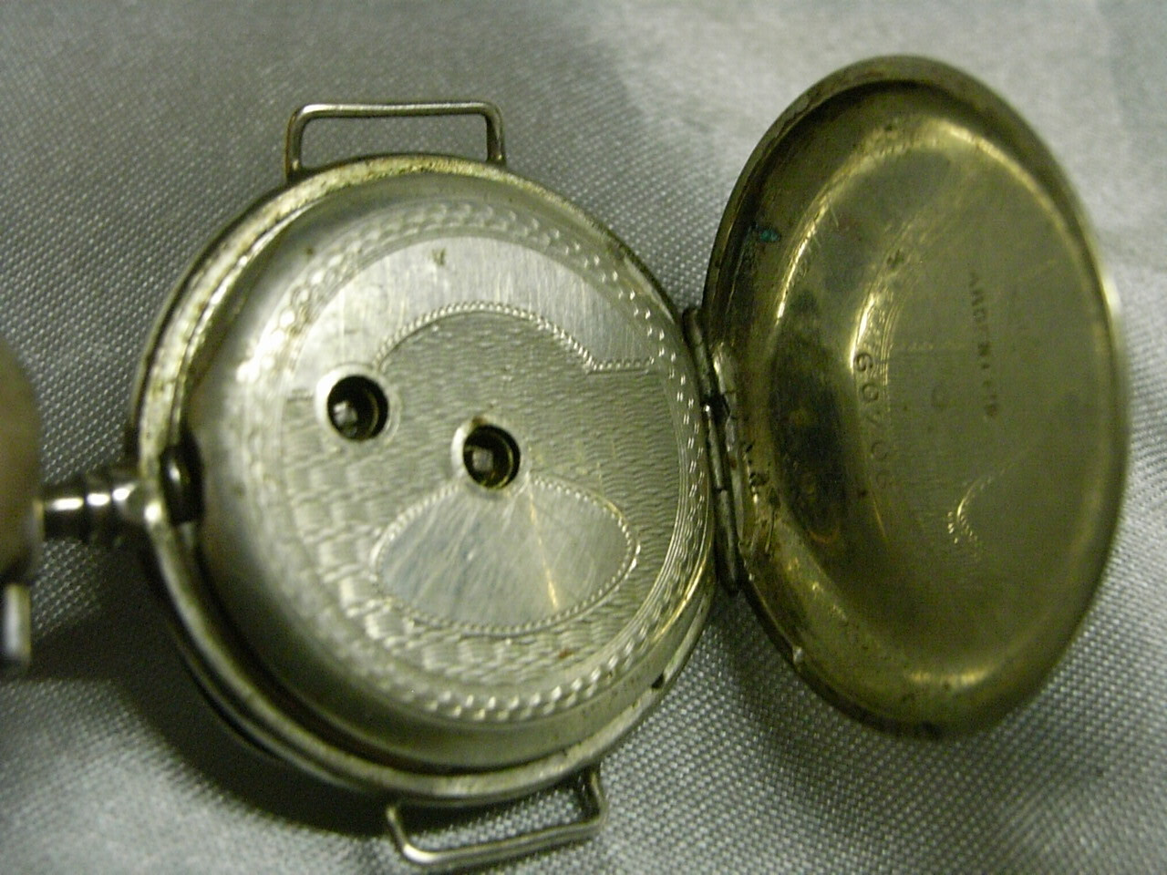 ANTIQUE SOLID SILVER POCKET WATCH WRISTWATCH - image 3