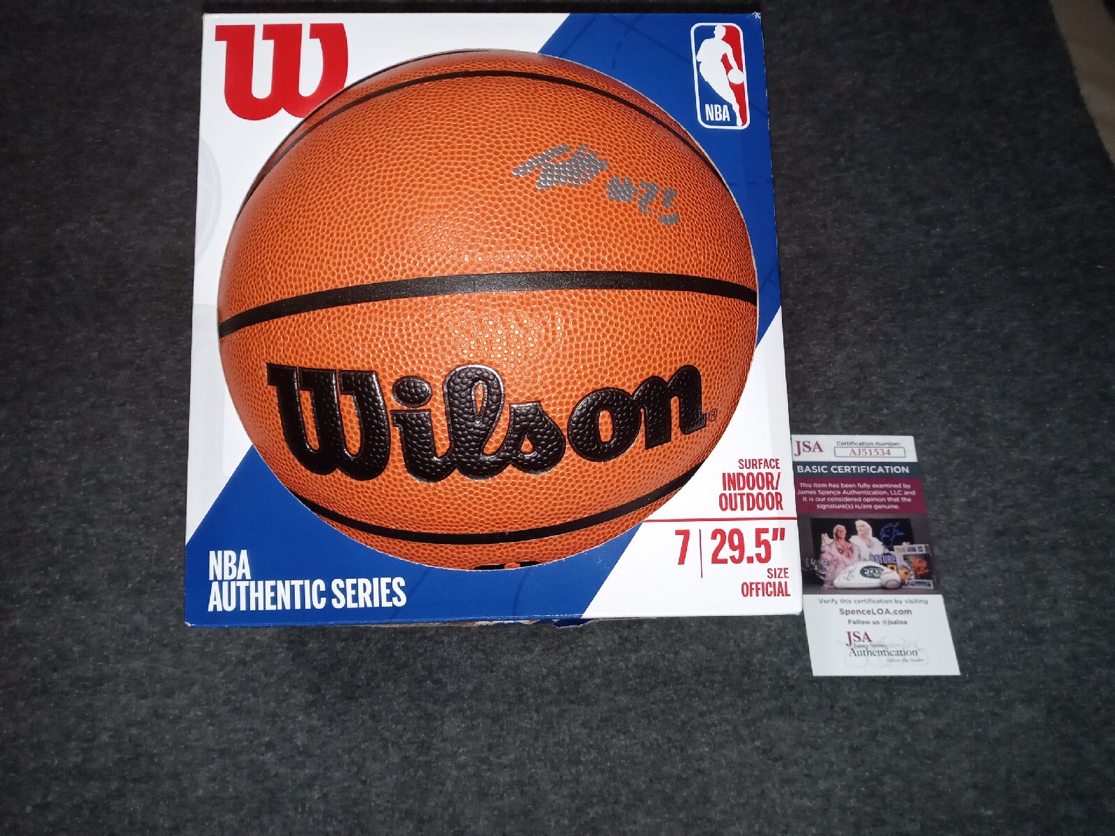 taylor Hendricks Autographed Signed UCF Knights Wilson Basketball Jsa University of Central 