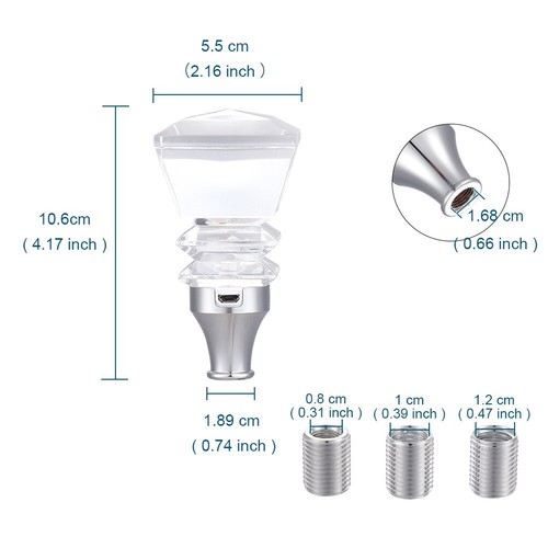 Luz LED RGB Cambio Perno Palo Acrílico Cristal Transparente Palanca de cambios para Coche AT/MT - Imagen 11 de 12