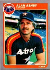 1985 Fleer Baseball 343 Alan Ashby