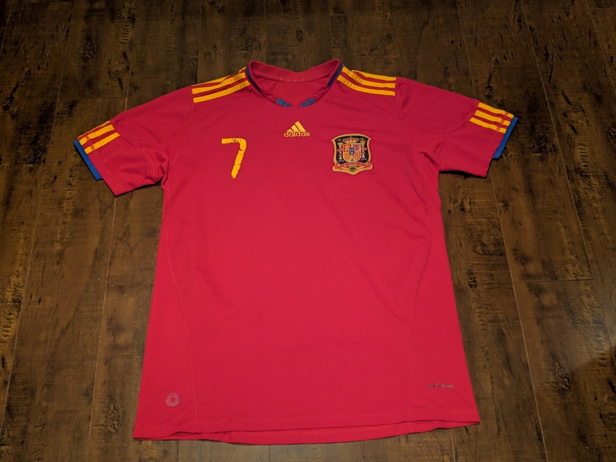  サッカー スペイン代表 ユニフォーム DAVID VILLA 7 Adidas Spain Home Jersey #7 David Villa Red Shirt READ | eBay