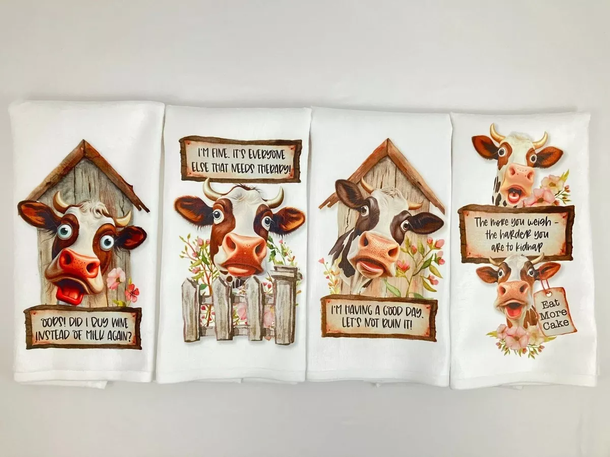 Farmhouse Dish Towel, Funny Kitchen Dish Towel