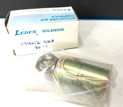 LEDEX SOLENOID LINEAR TUBULAR 174412-028 40VDC 2.37A ACT 15V CONTINUOUS NEW 