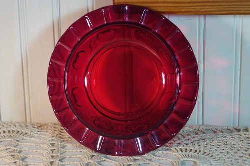 NEW MARTINSVILLE RUBY RED CRIMPED BOWL - Picture 3 of 5