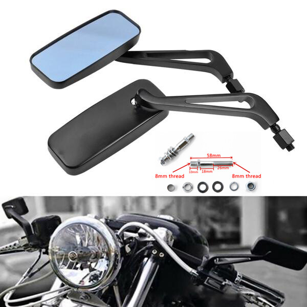 Rectangle Motorcycle Mirrors For Harley Davidson CVO Street Glide Road
