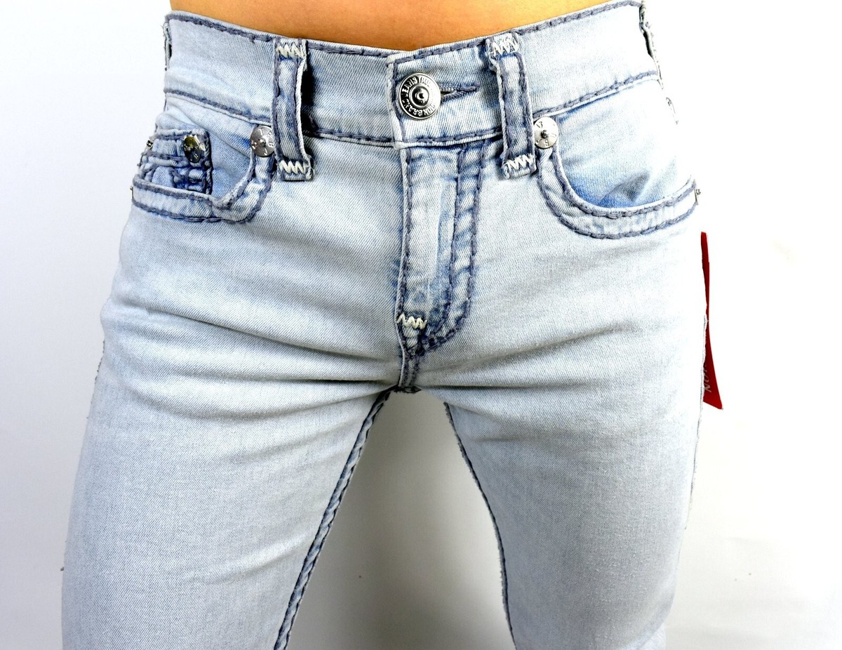 True Religion Men's Rocco Cold Blue Super T Relaxed Skinny Jeans