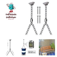 Set of 2 Heavy Duty Porch Swing Hanging Chain Kit, Hammock Chair Hardware for...