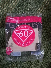 V60 Paper Filter Natural 02, 100ct bag Coffee Hario