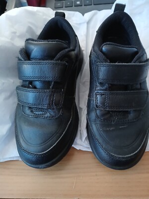 Boys Clarks Black Leather School Shoes 10H UK