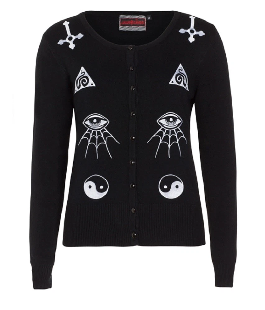 Jawbreaker Gothic Esoteric Occult Symbols Embroidery Cardigan eBay