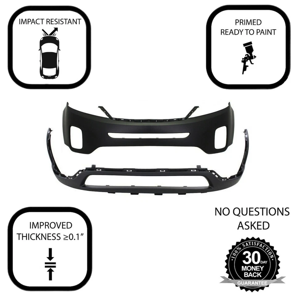 Kit de cubierta de parachoques delantero para Kia Sorento EX LX SX 2014-2015 KI1000164 KI1015102 Foto 3 de 4