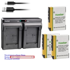 Kastar Battery Dual USB Charger for Kodak KLIC-7002 K7002 Kodak EasyShare V530