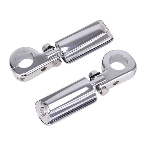 Adjustable Highway 1-1/4" Clamp Bar Foot Pegs Fit For Harley Touring Softail - Picture 15 of 18
