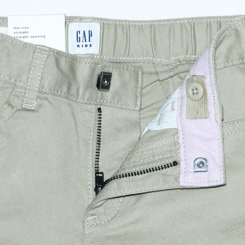GAP Kids Girls Regular Low Rise Straight Chino Khaki School Uniform Pants Size 7 - Picture 3 of 5