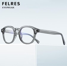 TR90 Anti-Blue-Light Clear Lens Eyeglasses For Men Women Round Glasses Frames