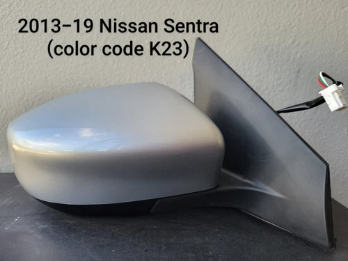 NEW SILVER Mirror fits a 2013-2019 Nissan Sentra Passenger Side Power Non heated