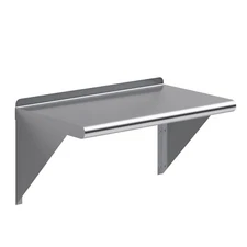 14" x 24" Metal Shelf | NSF Stainless Steel Wall Mount Floating Shelving 