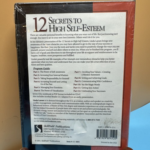 NEW SEALED 12 Secrets To High Self-Esteem By Linda Larsen 6 CD Set 2001 - Picture 2 of 6