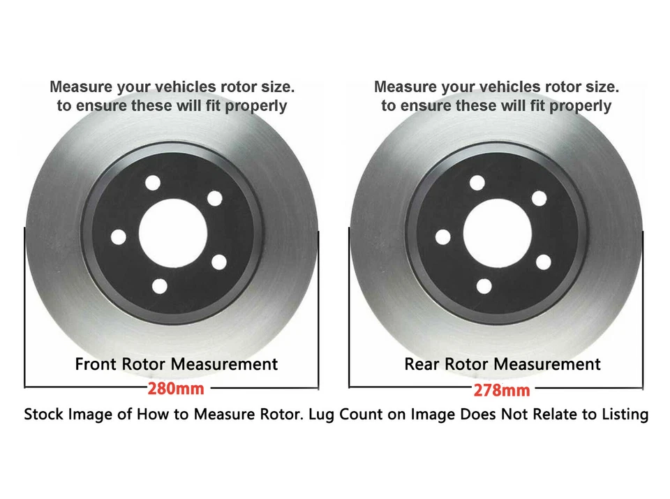 Front & Rear Brakes Rotors + Brake Pads kit for 2001 Infiniti I30 Maxima - Image 2 of 4