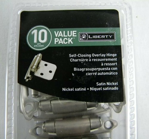 Liberty Satin Nickel 40 Ring runde Knöpfe & 30 selbstschließende Overlay Scharniere neu - Bild 8 von 12
