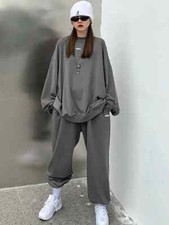 Winter Tracksuit Women Pants Piece Set Sweatpants Suits Pullovers Sportswear