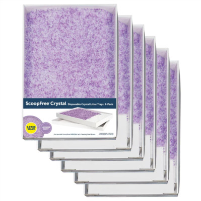 ScoopFree Complete Disposable Crystal Cat Litter Trays, 6 count