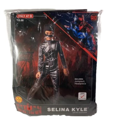 DC Selina Kyle Halloween Costume Child Large 10-12 Cat Girl Target Batman New